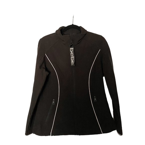Like new! BEBE Sport Logo Hard Shell Zip Jacket - Picture 2 of 4